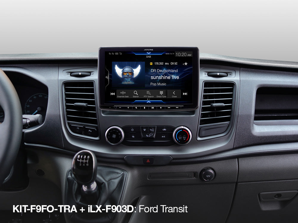 KIT-F9FO-TRA - Kit d'installation 9 pouces (1-DIN) pour Ford Transit Custom