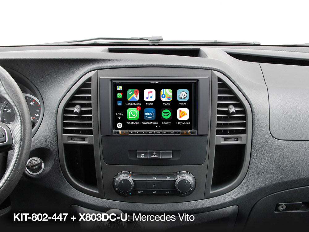 KIT-802-447 - Kit d'installation 8 pouces avec interface CAN-Bus pour Mercedes Vito (447)