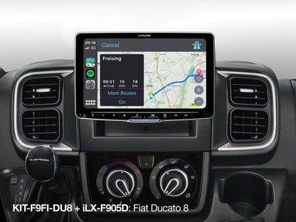 KIT-F9FI-DU8 - Kit d'installation pour Fiat Ducato 8 avec Alpine iLX-F115D, iLX-F905D, iLX-F903D, INE-F904D et INE-F904DC