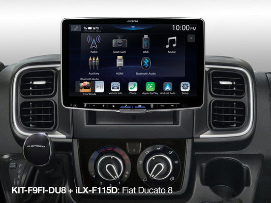 KIT-F9FI-DU8 - Kit d'installation pour Fiat Ducato 8 avec Alpine iLX-F115D, iLX-F905D, iLX-F903D, INE-F904D et INE-F904DC