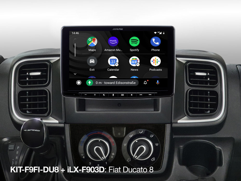 KIT-F9FI-DU8 - Kit d'installation pour Fiat Ducato 8 avec Alpine iLX-F115D, iLX-F905D, iLX-F903D, INE-F904D et INE-F904DC