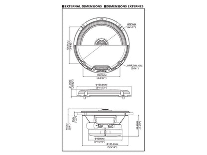 R2-S65 - Haut-parleur coaxial 2 voies R-Series de 16,5 cm (6,5 pouces)
