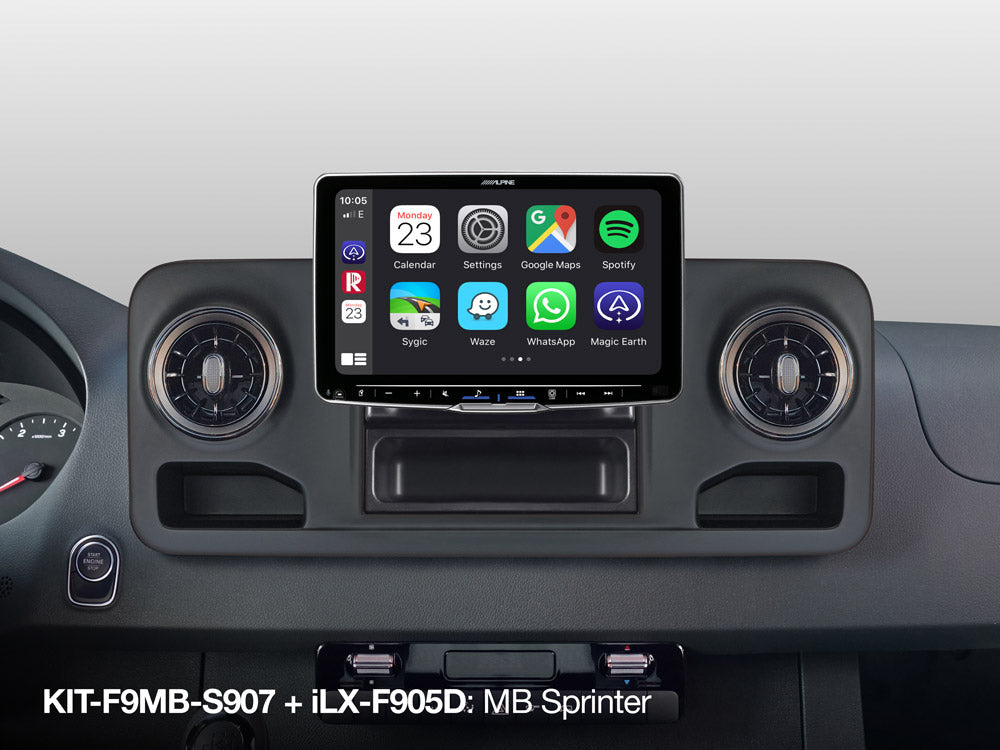 KIT-F9MB-S907 - Kit d'installation pour Mercedes Sprinter 907 (VS 30) à partir de 2018 pour Alpine Halo11 et Halo9