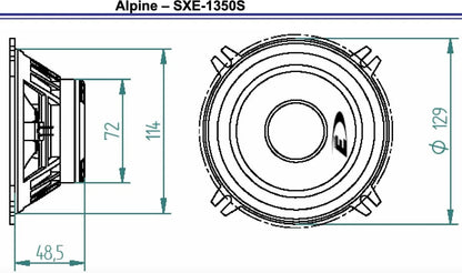 SXE-1350S - Kit haut-parleurs séparés 2 voies 13 cm (250W max)